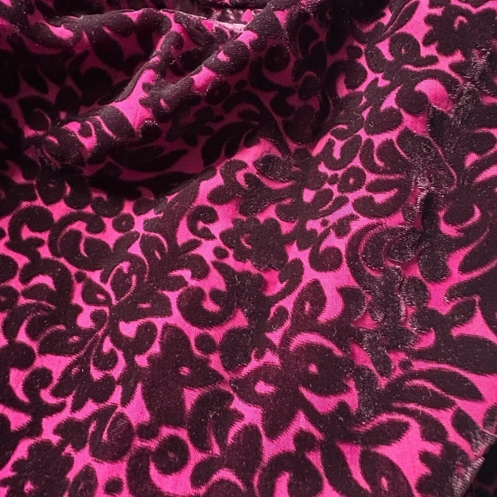 Design Lab Sz M Pink and Black Velvet Dress
